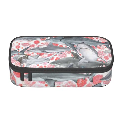 DDSFvbv Federmäppchen mit Katzenreitfischen – Studenten- und Bürobedarf – Aufbewahrungstasche für Gegenstände – Make-up-Tasche – große Schreibwarentasche, Schwarz , Einheitsgröße, Taschen-Organizer von DDSFvbv