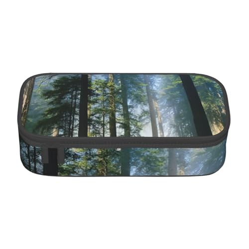 DDSFvbv Federmäppchen mit Motiv "National Parks Sunshine Trees" – Studenten- und Bürobedarf – Aufbewahrungstasche für Gegenstände – Make-up-Tasche – große Schreibwarentasche, Schwarz , Einheitsgröße von DDSFvbv