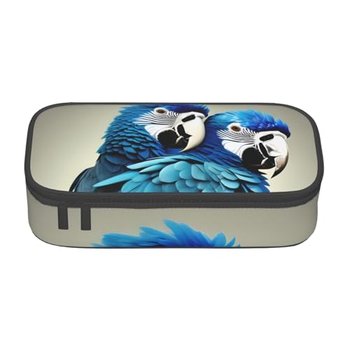DDSFvbv Federmäppchen mit Papageien-Motiv, für Studenten und Bürobedarf, Aufbewahrungstasche für Gegenstände, Make-up-Tasche, große Schreibwarentasche, Schwarz , Einheitsgröße, Taschen-Organizer von DDSFvbv
