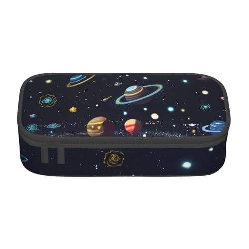 DDSFvbv Federmäppchen mit Sternbild, für Studenten und Bürobedarf, Aufbewahrungstasche für Gegenstände, Make-up-Tasche, große Schreibwarentasche, Schwarz , Einheitsgröße, Taschen-Organizer von DDSFvbv