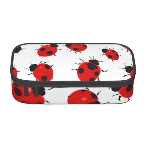 DDSFvbv Ladybug Federmäppchen – Studenten- und Bürobedarf – Aufbewahrungstasche für Gegenstände – Make-up-Tasche – große Schreibwarentasche, Schwarz , Einheitsgröße, Taschen-Organizer von DDSFvbv