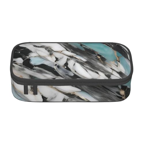 DDSFvbv Marmor-Federmäppchen – Studenten- und Bürobedarf – Aufbewahrungstasche für Gegenstände – Make-up-Tasche – große Schreibwarentasche, Schwarz , Einheitsgröße, Taschen-Organizer von DDSFvbv