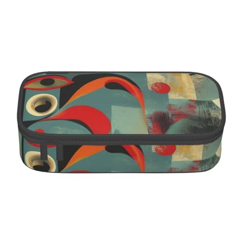 DDSFvbv Modernes Retro-Federmäppchen – Studenten- und Bürobedarf – Aufbewahrungstasche für Gegenstände – Make-up-Tasche – große Schreibwarentasche, Schwarz , Einheitsgröße, Taschen-Organizer von DDSFvbv