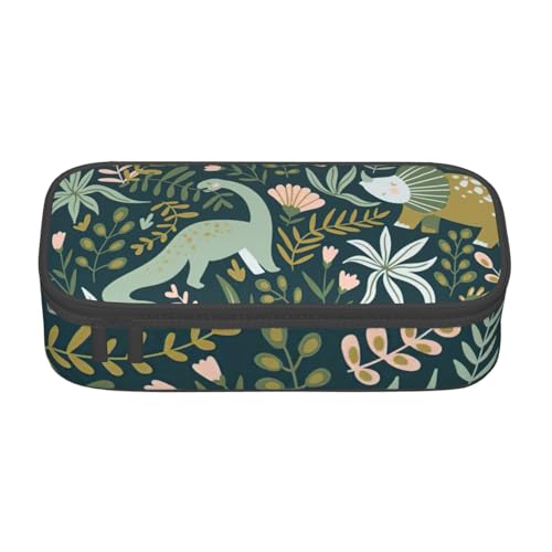 DDSFvbv Niedliches Dinosaurier-Federmäppchen – Studenten- und Bürobedarf – Aufbewahrungstasche für Gegenstände – Make-up-Tasche – große Schreibwarentasche, Schwarz , Einheitsgröße, Taschen-Organizer von DDSFvbv