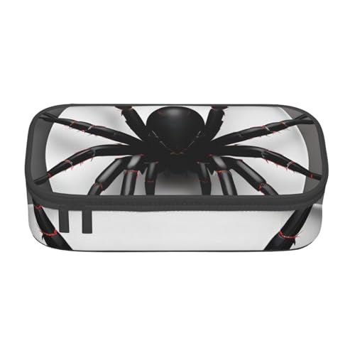 DDSFvbv Schwarze Spinne Federmäppchen – Studenten- und Bürobedarf – Aufbewahrungstasche für Gegenstände – Make-up-Tasche – große Schreibwarentasche, Schwarz , Einheitsgröße, Taschen-Organizer von DDSFvbv