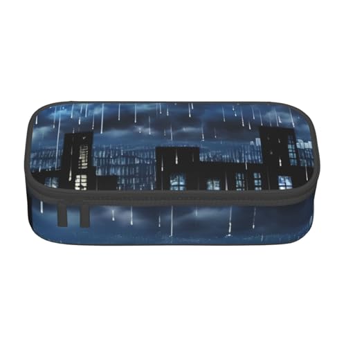 DDSFvbv The Blue Binary Federmäppchen – Studenten- und Bürobedarf – Aufbewahrungstasche für Gegenstände – Make-up-Tasche – große Schreibwarentasche, Schwarz , Einheitsgröße, Taschen-Organizer von DDSFvbv