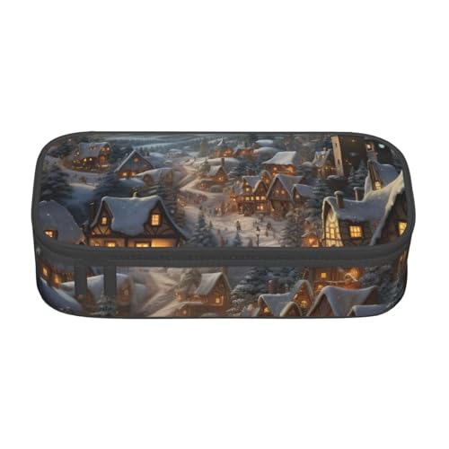 DDSFvbv Weihnachts-Federmäppchen – Studenten- und Bürobedarf – Aufbewahrungstasche für Gegenstände – Make-up-Tasche – große Schreibwarentasche, Schwarz , Einheitsgröße, Taschen-Organizer von DDSFvbv