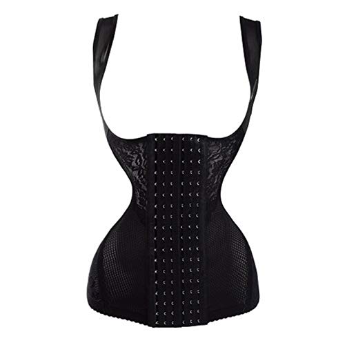 DDSP Korsett Underbust Taille Trainer Sexy Bustier Korsett Oberseite Plus Größe Frauen Abnehmen Bauch Shaper Gürtel Taille Underwear (Color : Black, Size : XL.) von DDSP