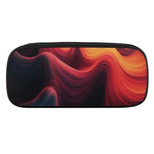 DDTKLSNV Federmäppchen aus Leder, wasserdicht, niedliches Federmäppchen, Reise-Kosmetiktasche, Make-up-Tasche, Organizer, Stifthalter für Männer und Frauen, dunkler Hintergrund von DDTKLSNV