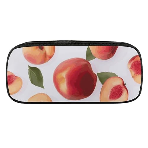 DDTKLSNV Federmäppchen aus Leder, wasserdicht, niedliches Federmäppchen, Reise-Kosmetiktasche, Make-up-Tasche, Organizer, Stifthalter für Männer und Frauen, pfirsichfarben von DDTKLSNV