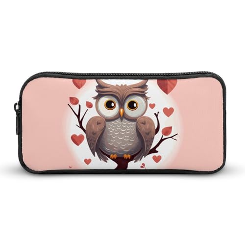 DDTKLSNV Federmäppchen mit Eulenmotiv, großes Fassungsvermögen, niedliches Federmäppchen, Make-up-Kosmetiktasche für Damen und Herren von DDTKLSNV