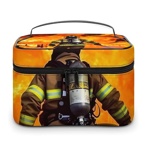 DDTKLSNV Feuerwehrmann Feuerwehrmann Flamme Make-up-Tasche Tragbare Reise-Kosmetiktasche Reißverschluss Make-up Organizer Kulturbeutel für Damen DDTKLSNV Feuerwehrmann Feuerwehrmann Flamme Make-up-Tasche Tragbare Reise-Kosmetiktasche Reißverschluss Make-up Organizer Kulturbeutel für Damen von DDTKLSNV