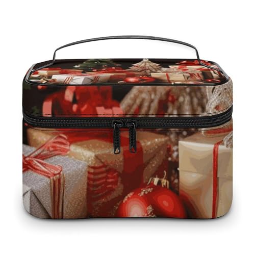 DDTKLSNV Kosmetiktasche für Damen, Weihnachtsdekoration, Weihnachtsgeschenk, tragbare Reise-Kosmetiktasche, Reißverschluss, Make-up-Organizer, Kulturbeutel für Damen DDTKLSNV Kosmetiktasche für Damen, Weihnachtsdekoration, Weihnachtsgeschenk, tragbare Reise-Kosmetiktasche, Reißverschluss, Make-up-Organizer, Kulturbeutel für Damen von DDTKLSNV