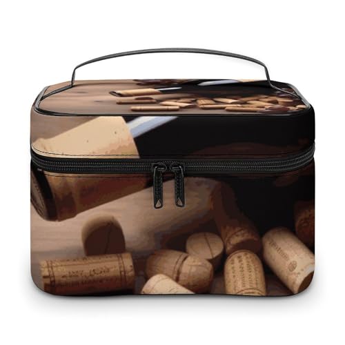 DDTKLSNV Kosmetiktasche für Weinflaschen, Korken, Trauben, tragbar, Reise-Kosmetiktasche, Reißverschluss, Make-up-Organizer, Kulturbeutel für Damen DDTKLSNV Kosmetiktasche für Weinflaschen, Korken, Trauben, tragbar, Reise-Kosmetiktasche, Reißverschluss, Make-up-Organizer, Kulturbeutel für Damen von DDTKLSNV