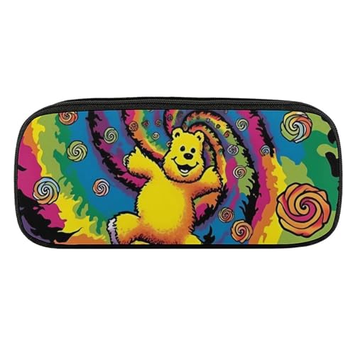 DDTKLSNV Leder-Federmäppchen, wasserdicht, niedliches Federmäppchen, Reise-Kosmetiktasche, Make-up-Tasche, Organizer, Stifthalter für Männer und Frauen, Tanzen, Erntedankfest von DDTKLSNV