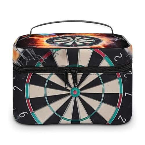 DDTKLSNV Make-up-Tasche für Dartscheibe, tragbar, Reise-Kosmetiktasche, Reißverschluss, Make-up-Organizer, Kulturbeutel für Damen von DDTKLSNV