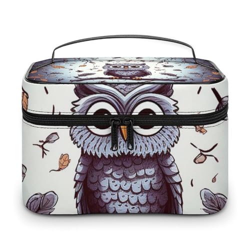 DDTKLSNV Make-up-Tasche mit Eulenmotiv, tragbar, Reise-Kosmetiktasche, Reißverschluss, Make-up-Organizer für Damen DDTKLSNV Make-up-Tasche mit Eulenmotiv, tragbar, Reise-Kosmetiktasche, Reißverschluss, Make-up-Organizer für Damen von DDTKLSNV