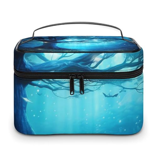 DDTKLSNV Mystical Fantasy Make-up-Tasche, tragbare Reise-Kosmetiktasche, Reißverschluss, Make-up-Organizer für Damen von DDTKLSNV