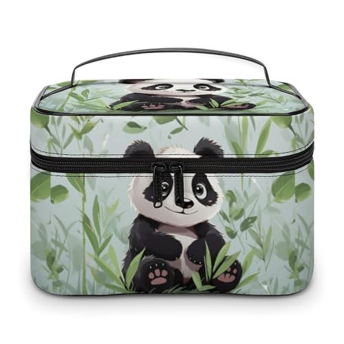 DDTKLSNV Panda Make-up-Tasche, tragbare Reise-Kosmetiktasche, Reißverschluss, Make-up-Organizer, Kulturbeutel für Damen DDTKLSNV Panda Make-up-Tasche, tragbare Reise-Kosmetiktasche, Reißverschluss, Make-up-Organizer, Kulturbeutel für Damen von DDTKLSNV