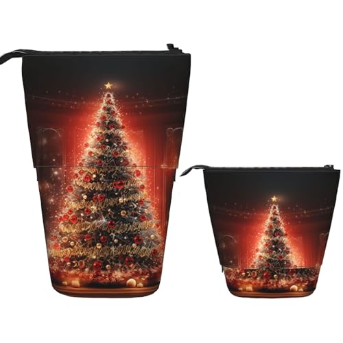 DDTKLSNV Teleskop-Federmäppchen, niedlicher Ständer, Federmäppchen, Pop-Up-Stifthalter, Weihnachtsbaum, glitzernde Kosmetiktasche, Schreibtisch, Schreibwarenetui für Bürobedarf, Schwarz DDTKLSNV Teleskop-Federmäppchen, niedlicher Ständer, Federmäppchen, Pop-Up-Stifthalter, Weihnachtsbaum, glitzernde Kosmetiktasche, Schreibtisch, Schreibwarenetui für Bürobedarf, Schwarz von DDTKLSNV
