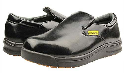 DDTX Kochschuhe Arbeitsschuhe Unisex SRC rutschfest Ölbeständig Anti-Splash Leicht Schwarz Gr.42.5 von DDTX