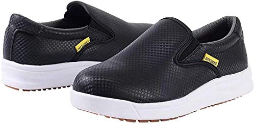 DDTX Kochschuhe Arbeitsschuhe Unisex SRC rutschfest Ölbeständig Anti-Splash Leicht Schwarz Gr.46 von DDTX