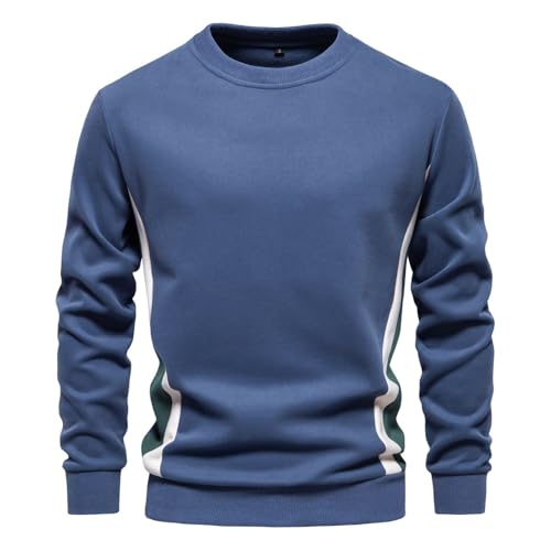 DDYYZZ Herren Sweatshirt Winter Pullover Casual Colourblock Pullover Rundhals Sweater Warm Langarm Pulli Winterpullover 2024 (2,M,M) von DDYYZZ