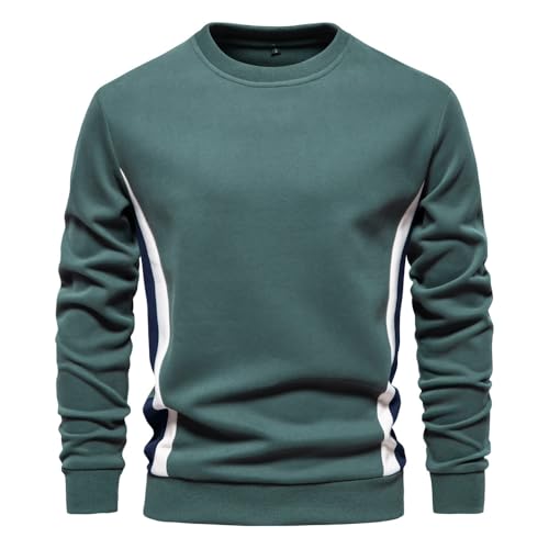 DDYYZZ Herren Sweatshirt Winter Pullover Casual Colourblock Pullover Rundhals Sweater Warm Langarm Pulli Winterpullover 2024 (5,M,M) von DDYYZZ