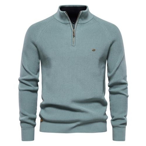 DDYYZZ Pullover Herren 1/4 Zip Neck Rollkragenpullover Turtleneck Strickpullover Feinstrick Sweater Winterpullover Pulli Langarm Warm Arbeitspullover 2024 (4,XL,XL) von DDYYZZ