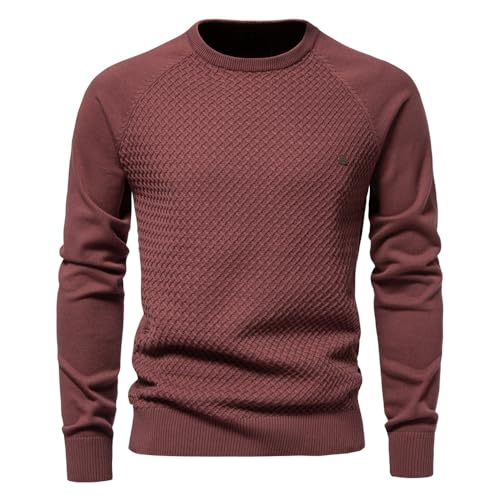 DDYYZZ Winterpullover Herren Pullover Rundhals Feinstrick Pullover Männer Strickpullover Freizeitpullover Klassischer Langarmshirt Sweater Slim Fit Casual Top 2024 (7,M,M) von DDYYZZ