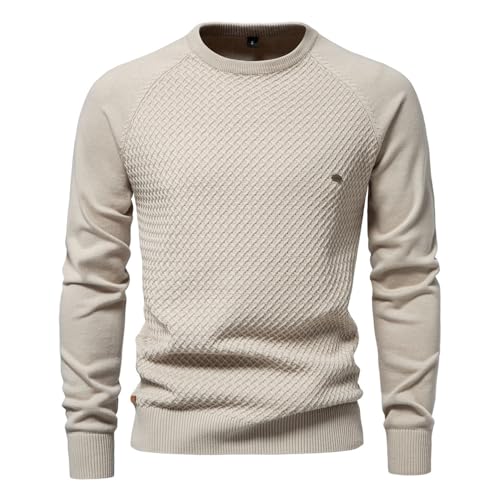 DDYYZZ Winterpullover Herren Pullover Rundhals Feinstrick Pullover Männer Strickpullover Freizeitpullover Klassischer Langarmshirt Sweater Slim Fit Casual Top 2024 (8,XXL,XXL) von DDYYZZ