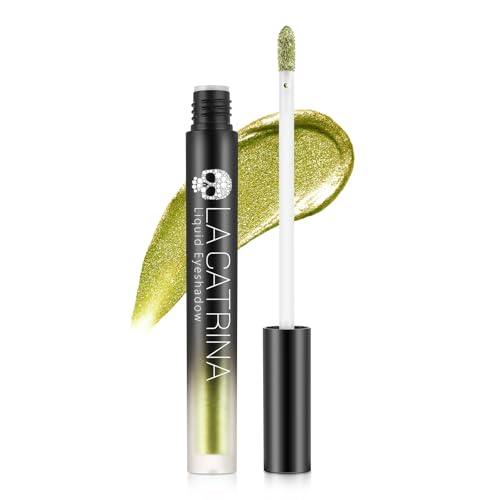 DE'LANCI Grün Glitzer Flüssig Lidschatten,Hell Glitzerndes Augenmake-up,Langanhaltendes Glitzer Metallisches Lidschatten,Geeignet für Sensible Augen,Schnell Trocknend,Nicht Verblassend,Vegan #09 von DE'LANCI