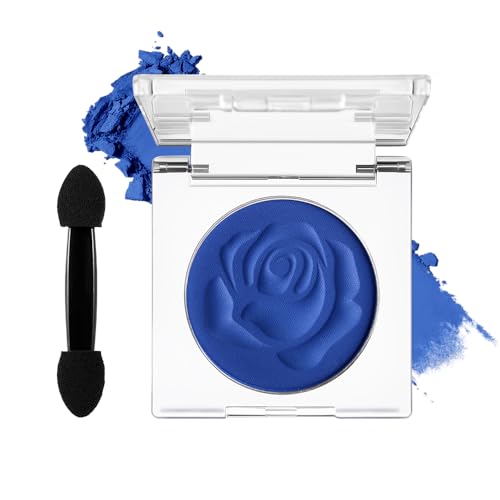 DE'LANCI Single Blau Lidschatten,Blau Matte Lidschatten Make-up,Wasserfester Blau Lidschatten Gut Pigmentiert,Grundlegender Lidschatten,Geisterbraut-Make-up,Vegan #08 von DE'LANCI