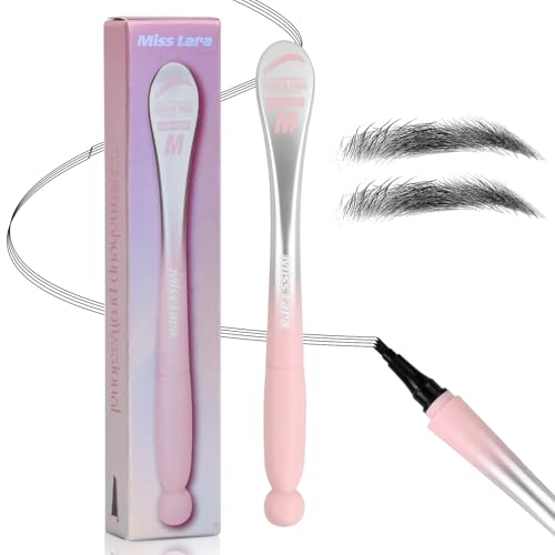 4 Fork Eyebrow Pencil, flüssiger Augenbrauenstift, schnell trocknend, wasserfest, ölbeständig, lang anhaltend und wischfest, geeignet zum Auffüllen natürlicher Augenbrauen (02#Schwarz) von DEARBAG