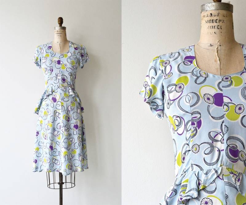 Begriffe Seidenkleid | Vintage 1930Er Jahre Kleid Seide 30Er von DEARGOLDEN