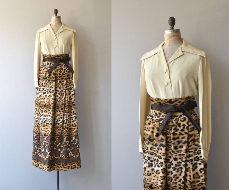 Donald Brooks Maxi-Kleid | Vintage 1960Er Jahre Leopard Rock 60Er von DEARGOLDEN