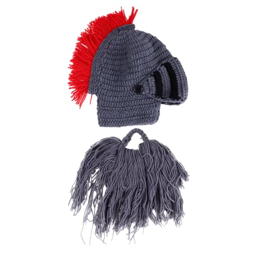 DEARMAMY Warme Gemütliche Gepolsterte Mütze für Ritter Reitmütze Stilvoller Römerhelm von DEARMAMY