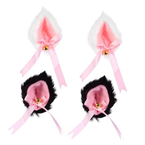 DEARMAMY Haarnadel Mit Katzenohren 2er-pack Plüsch-katzenohren Haarspange Stirnbänder-set Für Damen von DEARMAMY