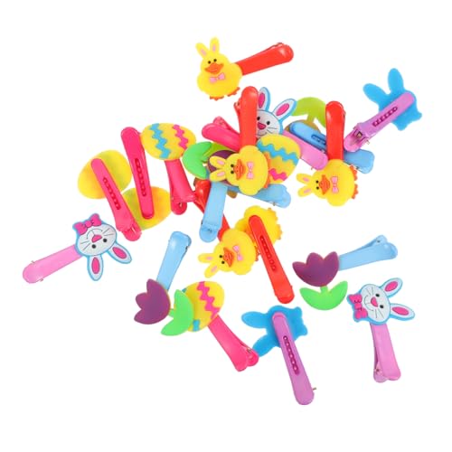 DEARMAMY 20stücke Bunte Haarspangen Für Junge Mädchen Ostern Haarschmuck Mit Süßen Cartoon-designs Für Partys Und Tägliche Nutzung von DEARMAMY