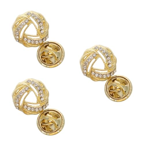 DEARMAMY 3 Stück Elegante Runde Brosche Anstecknadel Modische Ohrclips Für Damen Große Ohrringe Schal Krawattennadel Knopf Ohrringe Metall-anstecknadeln Hemdkragen-dekoration DEARMAMY 3 Stück Elegante Runde Brosche Anstecknadel Modische Ohrclips Für Damen Große Ohrringe Schal Krawattennadel Knopf Ohrringe Metall-anstecknadeln Hemdkragen-dekoration von DEARMAMY