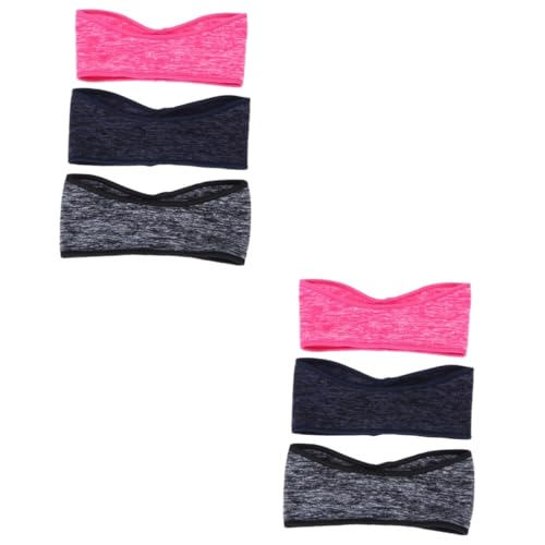 DEARMAMY 6stücke Teiliges Fleece-stirnband Für Damen Und Herren Rutschfestes Ohrwärmer Blau Und Rosé Für Laufen Yoga Radfahren Und Outdoor-aktivitäten von DEARMAMY