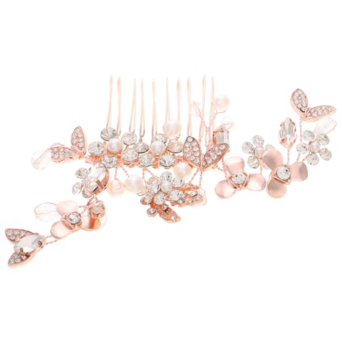 DEARMAMY Braut Hochzeit Haar Kamm Strass Kristall Kopfschmuck Für Frauen Haarnadel Schmuck von DEARMAMY