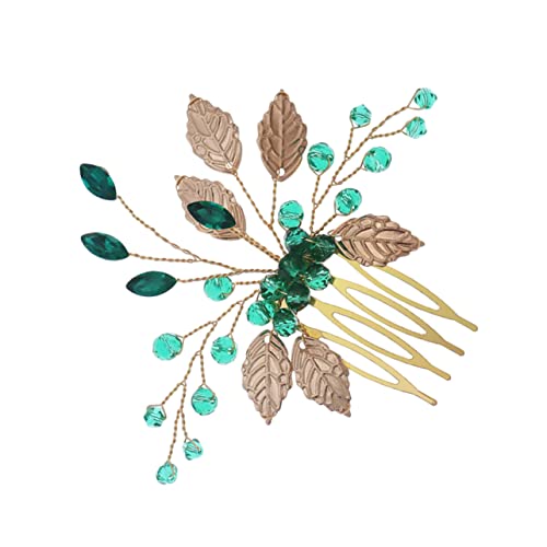 Brautschmuck Haarkamm mit Eleganter Haarschmuck für Hochzeiten Besondere Anlässe und Partys Leichter Handgefertigter Haarschmuck und Grünem für Bräute und Brautjungfern von DEARMAMY