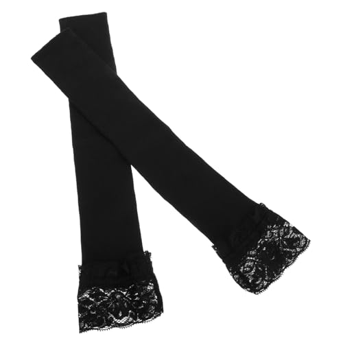 DEARMAMY Modische Armstulpen Aus Spitze Strickhandschuhe für Damen Fingerlose Handschuhe Elegante Spitzenhandschuhe Armstulpen für Frauen von DEARMAMY