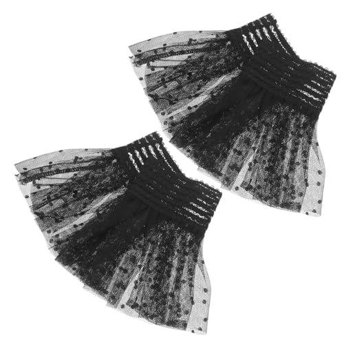 DEARMAMY 1 Paar Dekorative Manschetten Armbänder Für Frauen Spitzen-handgelenkhandschuhe Für Damen Rüsche Handgelenkmanschetten Armwärmer Riemen Ärmel Nieten Gothic Szene Black Gittergewebe DEARMAMY 1 Paar Dekorative Manschetten Armbänder Für Frauen Spitzen-handgelenkhandschuhe Für Damen Rüsche Handgelenkmanschetten Armwärmer Riemen Ärmel Nieten Gothic Szene Black Gittergewebe von DEARMAMY