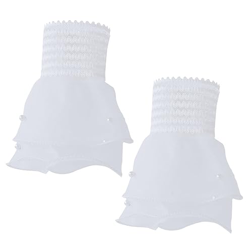 DEARMAMY 1 Paar Elastische Handgelenksmanschetten Gothic Hochzeit Handgelenk Halskette Fingerloses Handgelenk Zubehör Abnehmbares Handgelenk Falsche Ärmel Handschuhe Für Mädchen Stoff von DEARMAMY