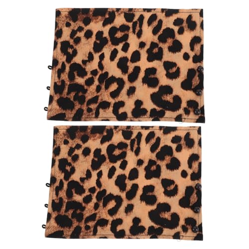 DEARMAMY 1 Paar Fake-Ärmel mit Leopardenmuster gefälschte Hemdmanschetten ansteckbare Ärmel Partykostüm Damen Ärmel Blusenmantel-Bekleidungszubehör Handgelenkmanschette abnehmbar Polyester von DEARMAMY