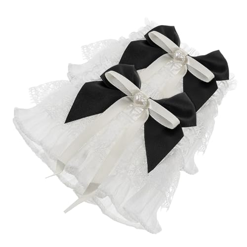 DEARMAMY Spitzenhandschuhe für Damen Teeparty-accessoire Gerüschte Spitze Ärmel für Halloween Hochzeit Handmanschetten DEARMAMY Spitzenhandschuhe für Damen Teeparty-accessoire Gerüschte Spitze Ärmel für Halloween Hochzeit Handmanschetten von DEARMAMY