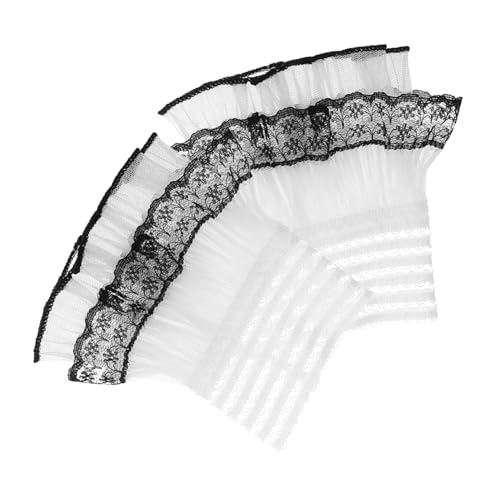 DEARMAMY 1 Paar Gefälschte Handgelenksmanschetten Handgelenksärmel Rüschen Handgelenksmanschetten Netz Handmanschette Abnehmbare Handgelenksärmel Modische Hochzeitskleid Ärmel von DEARMAMY