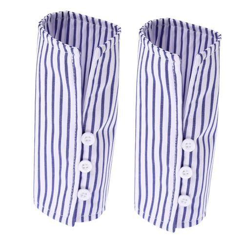 DEARMAMY 1paar Abnehmbare Streifenmanschetten Für Damen Fake Ärmel Cotton Für Blusen Vielseitig Kombinierbar Für Täglichen Gebrauch Professioneller Look Und Hoher Tragekomfort von DEARMAMY